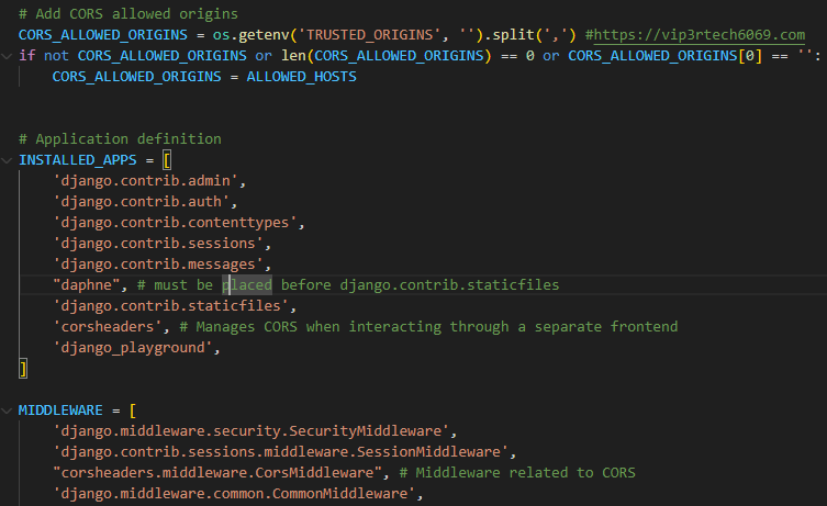 Adding CORS to Django