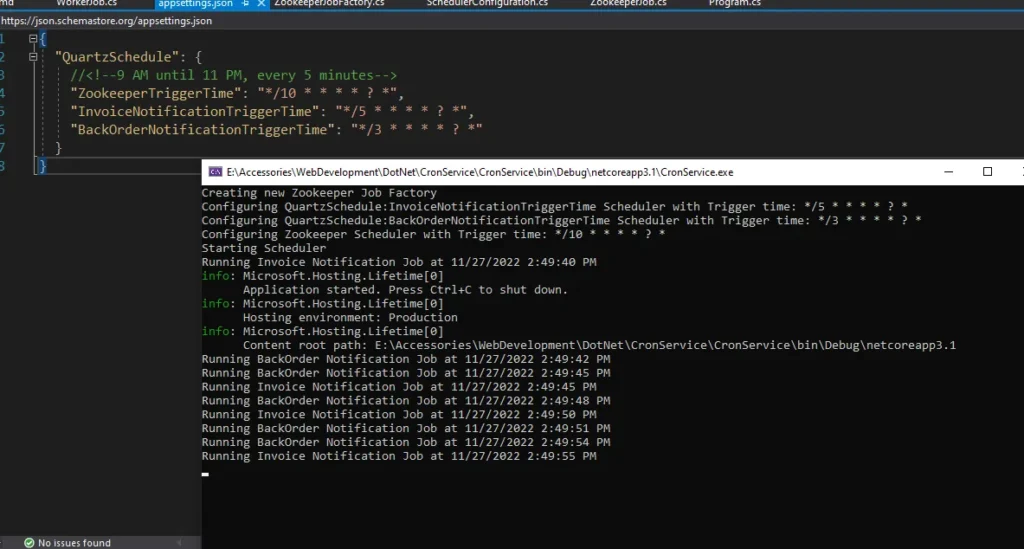 Cron Scheduler in action